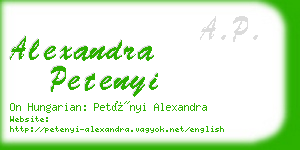 alexandra petenyi business card